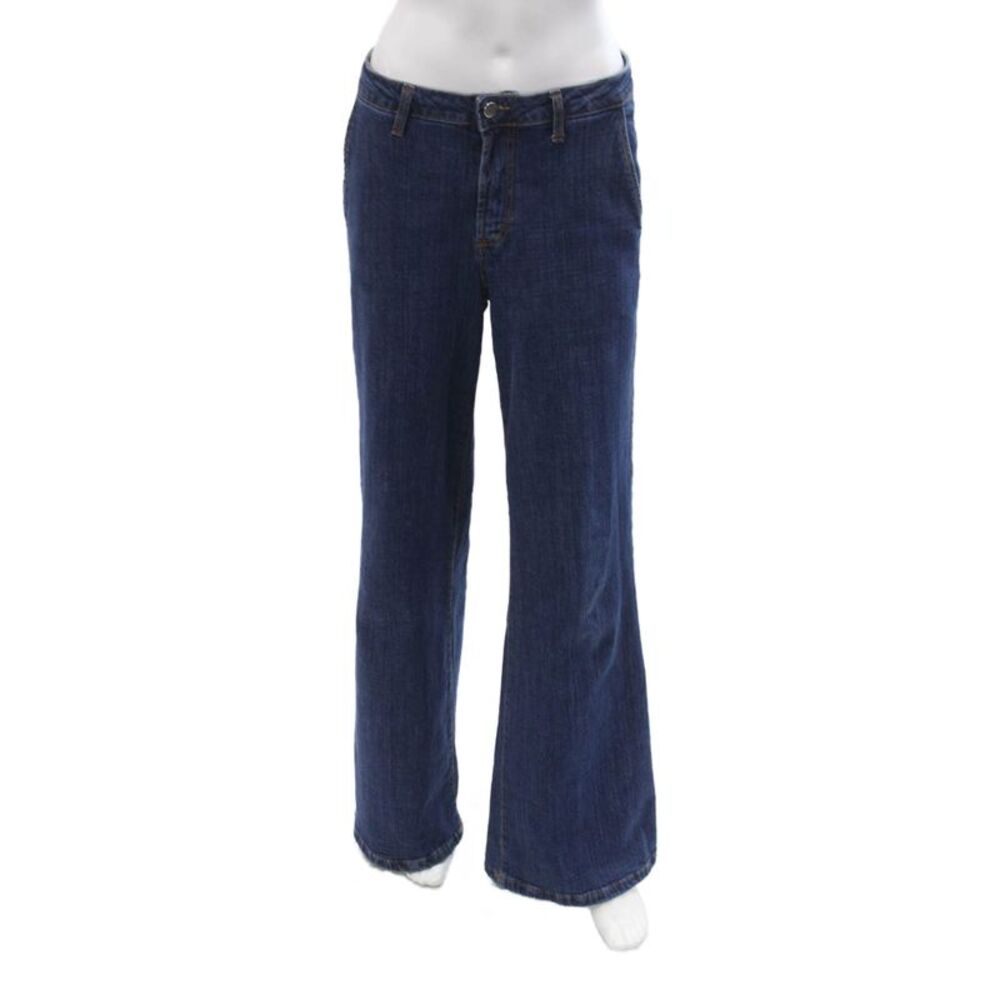 Heartless Jeans Women Flared Wide Leg Dark Blue Jeans Size L